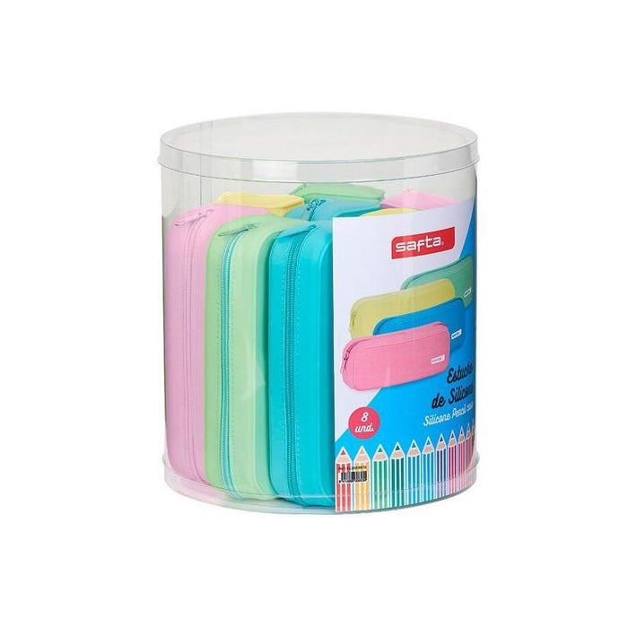 Safta Set De 8 Portatodos Cuadrados Silicona Colores Surtidos
