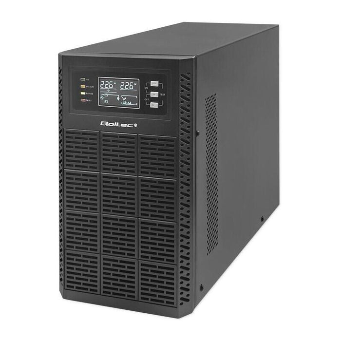 Sai Sistema De Alimentación Ininterrumpida Qoltec 52282 Ups 3 Kva 3000 W Factor De Potencia 1.0 Lcd Epo Usb Online