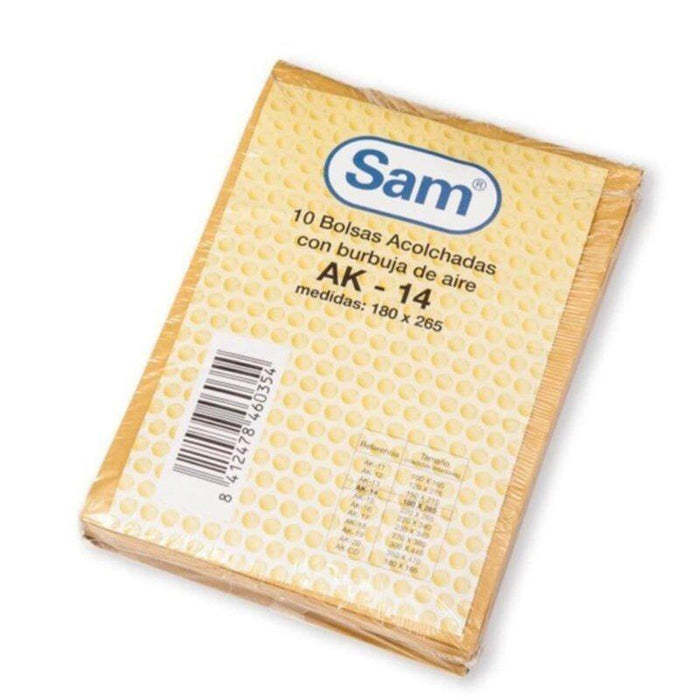 Sam Bolsa Acolchada Con Burbujas Ak-14 180x265mm Kraft -10u-