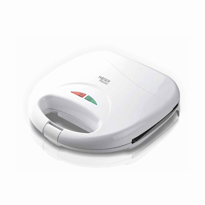 Sandwichera Panini 750w Blanco Haeger 750w/ Tapa Con Bloqueo/ Placas Antiadherentes/ Apagado Automático/ Protección Contra Sobrecalentamiento