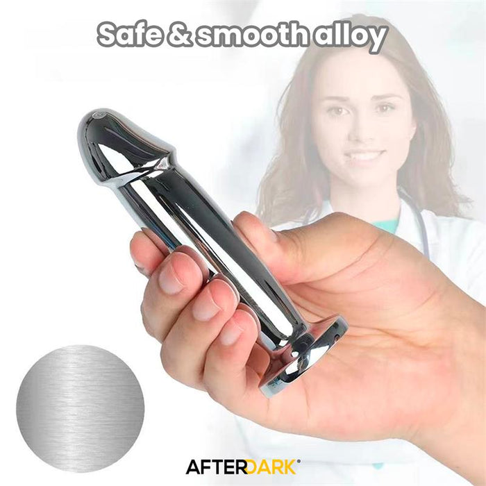 Sarmy Plug Anal Cromado Con Vibración Usb Magnético Talla S