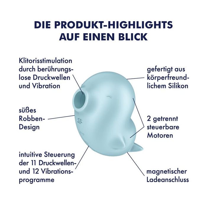 Satisfyer - Sassy Seal Estimulador & Vibrador Azul