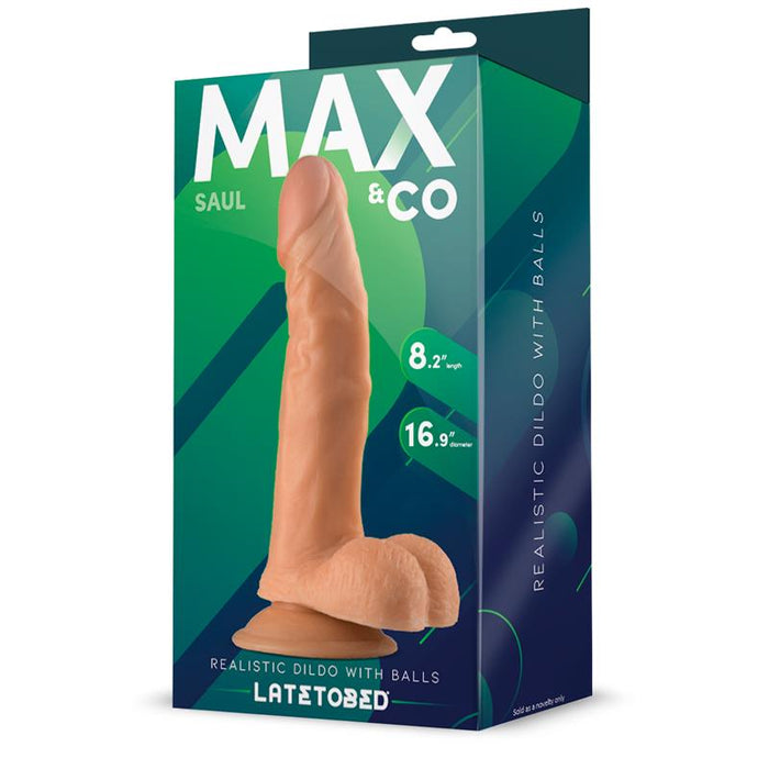 Saul Dildo Realista Con Testículos Natural 21 Cm