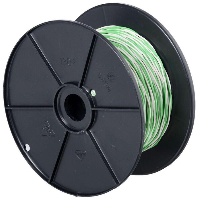 Schaltdraht Yv 2x0,6/1,1 Blanco/Grün, 100 M