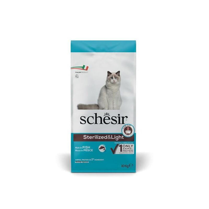 Schesir Adult Sterilized & Light Rich In Fish - Dry Cat Food - 10kg