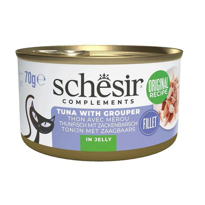 Schesir Tuna With Grouper In Jelly - Comida Húmeda Para Gatos - 70g