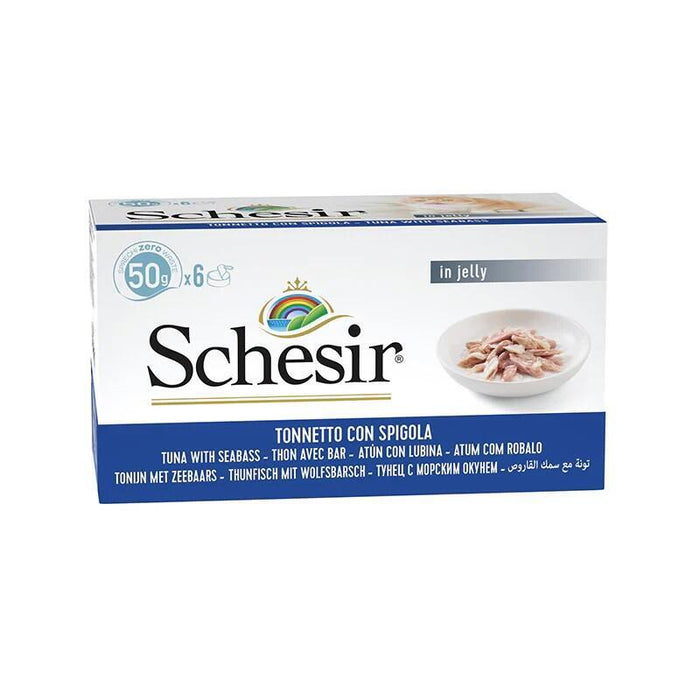 Schesir Tuna With Sea Bass In Jelly - Wet Cat Food - 6x50g