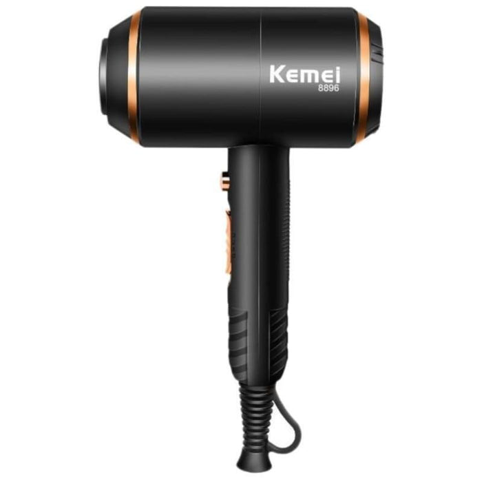 Secador De Pelo Kemei Km-8896 Superpower 4000w 4 En 1 Negro/Dorado