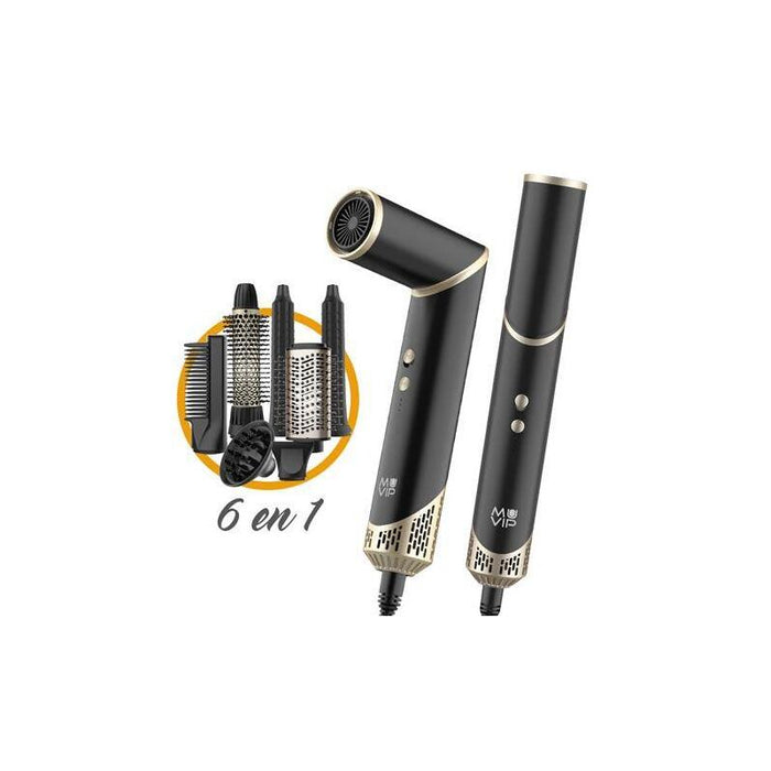 Muvip Ultimate Experience Profesional 6 En 1 Herramienta De Secado Y Peinado - 1500w - Accesorios Para Rizar, Cepillar