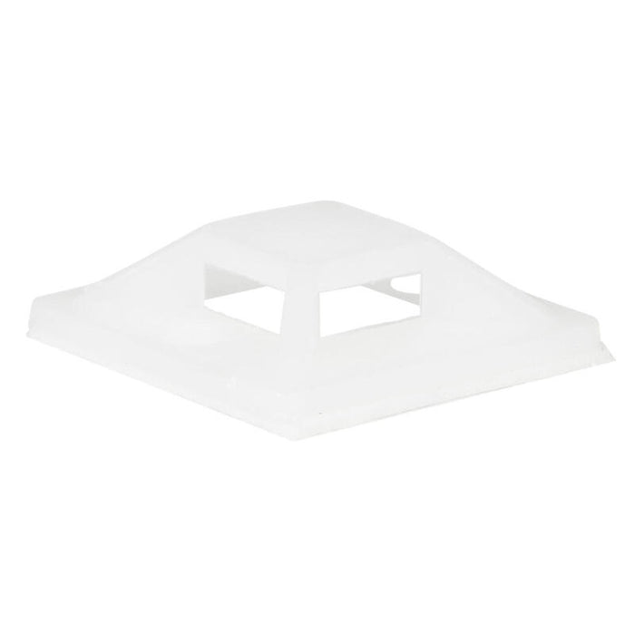 Self Adhesive Cable Clips - 25mm X 25mm White 50pcs In A - Bag - Warranty: 36m