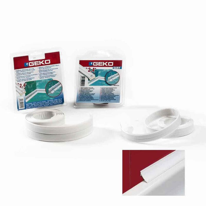 Sellador Adhesivo Para Lavabos Blanco 22mm X 2,4m