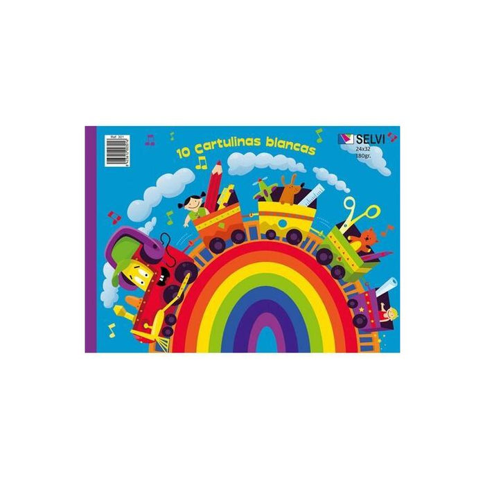 Selvi Cuaderno Para Manualidades Con 10 Cartulinas 24x32cm 180gr Blanco