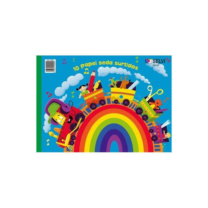 Selvi Cuaderno Para Manualidades Con 10 Pliegos De Papel Seda 24x32cm Colores Surtidos