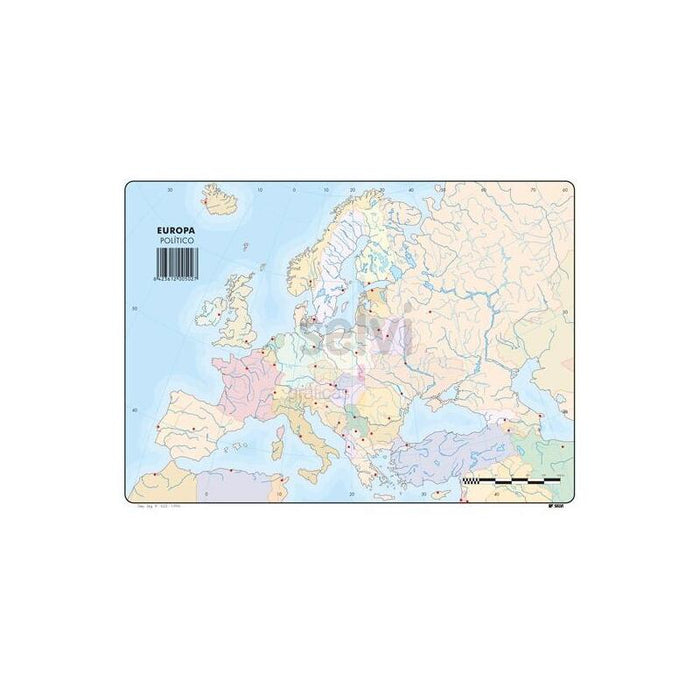 Selvi Mapa Mudo Político De Europa A4 -50u-