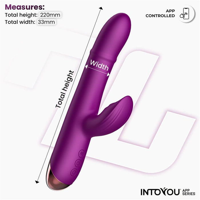 Vibrador  Sendel Con Anillo De Bolas Internas Up And Down Y Pulsación Con App