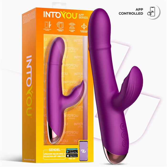 Vibrador  Sendel Con Anillo De Bolas Internas Up And Down Y Pulsación Con App