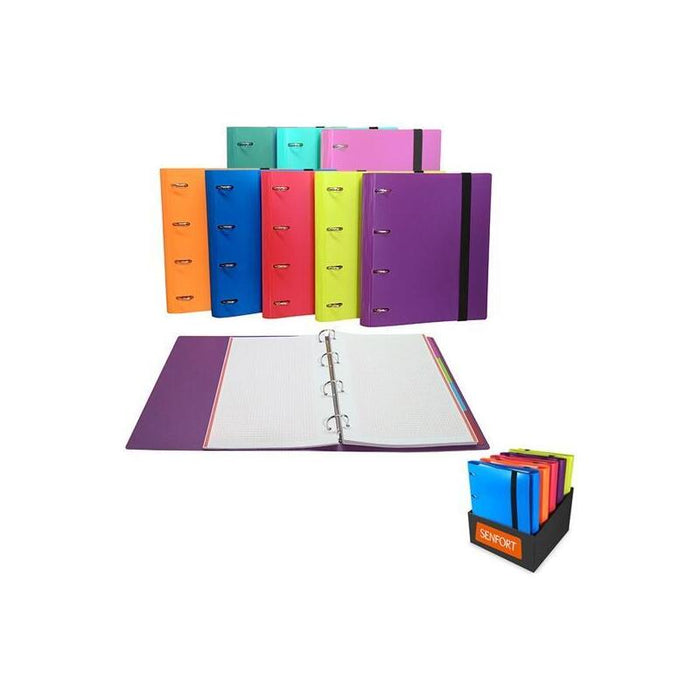 Senfort Carpeta Ringbook 4 Anillas 30mm C/Recambio 120h A4 C/Separadores C/Surtidos