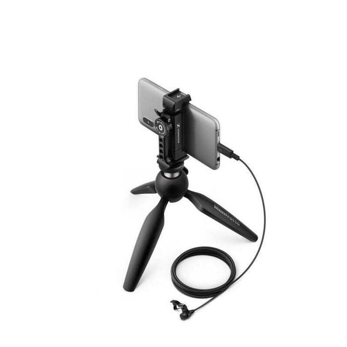 Sennheiser Xs Lav Usb-C Mobile Kit - Micrófono De Solapa Con Conector Usb-C, Con Trípode Y Soporte Manfrotto Para Smartphone