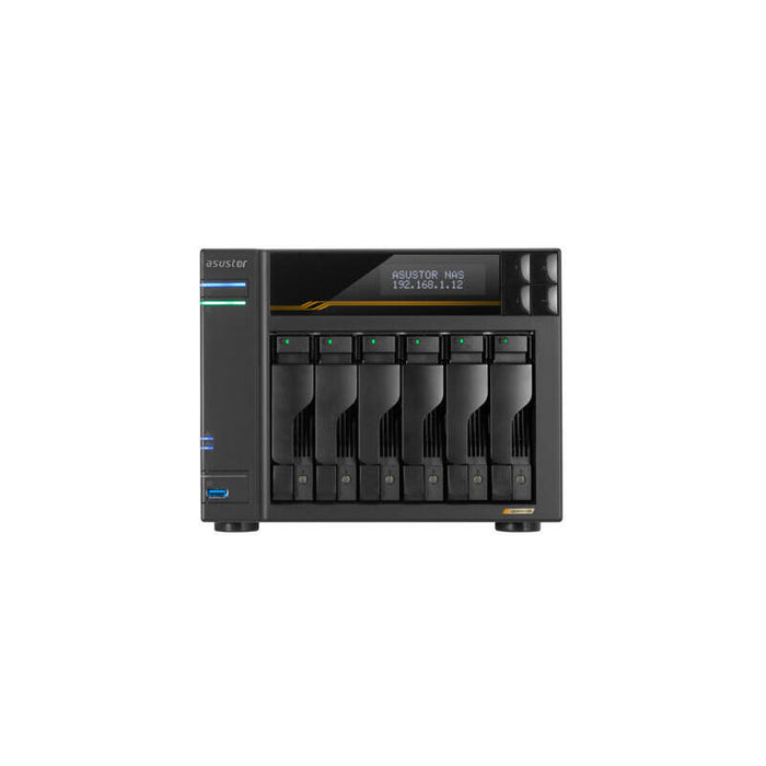 Servidor Nas Asustor Lockerstor 4 As6806t 6 Bahias Amd Ryzen Quad Core 2.3ghz  16gb Usb4 Dual 10gbe