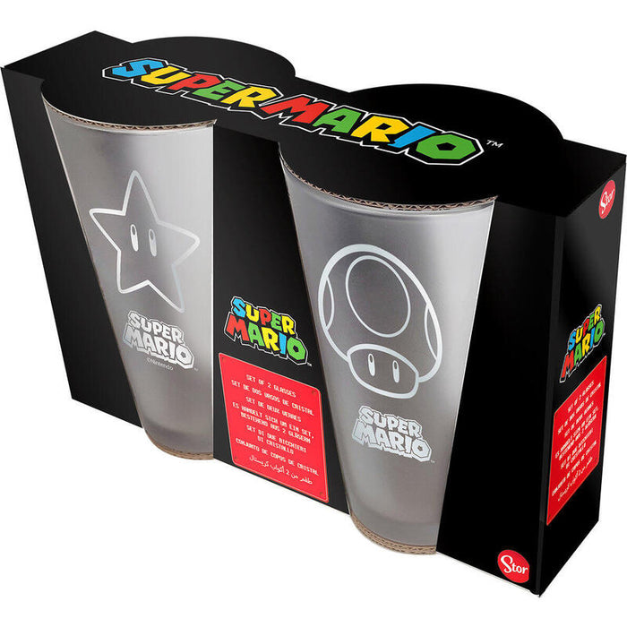 Set 2 Vasos Casual Mario Bross 490ml