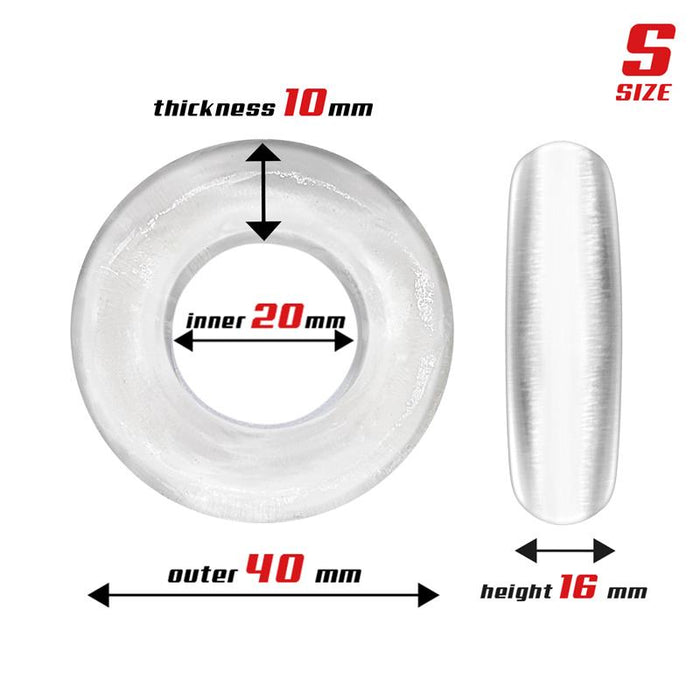 Set 3 Anillo Para El Pene Flexible Transparentes