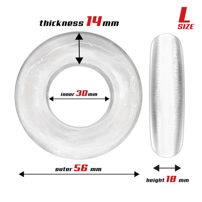 Set 3 Anillo Para El Pene Flexible Transparentes