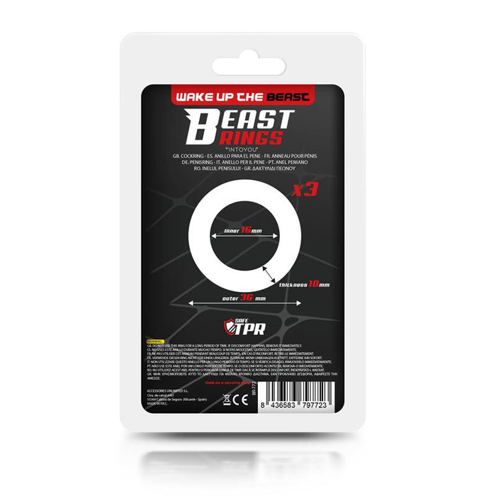 Set 3 Anillos Para El Pene 3 Colores 1.6 Cm