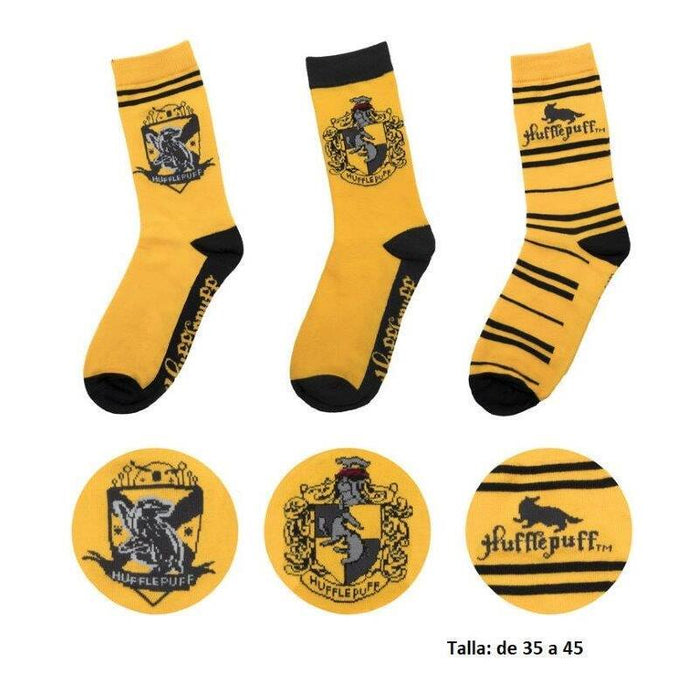 Set 3 Calcetines Hufflepuff Harry Potter