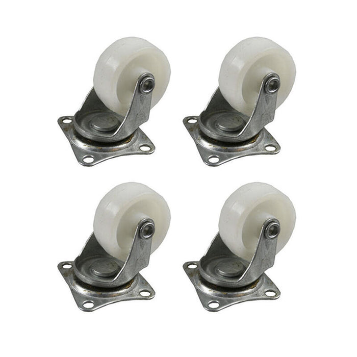 Set 4 Ruedas 50mm Blancas