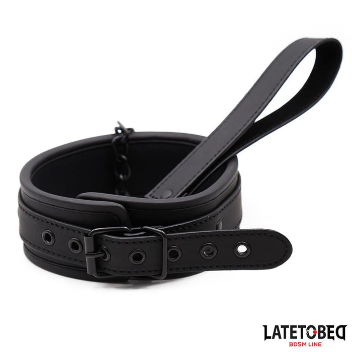 Set Collar Y Correa Neopreno Negro