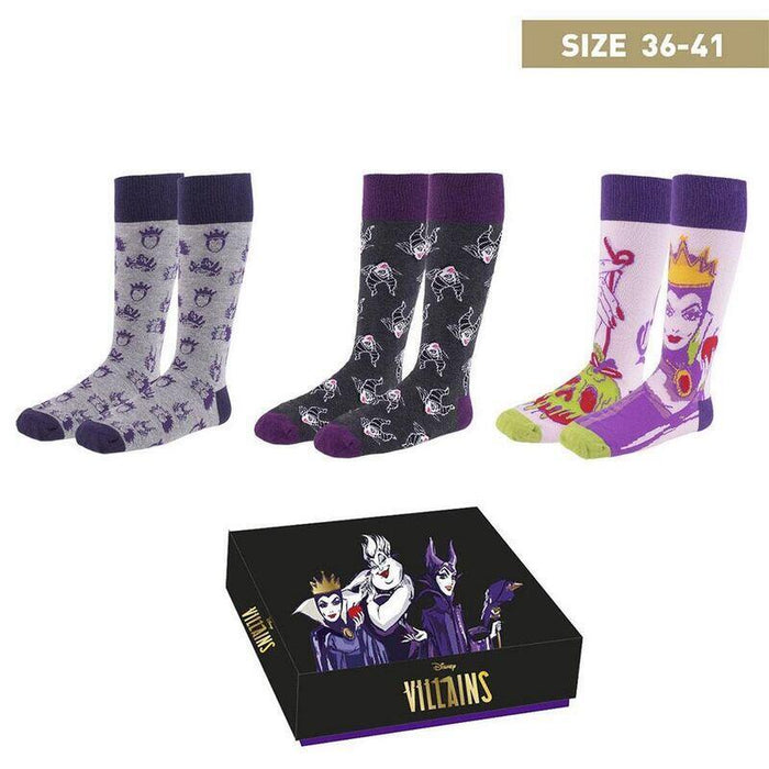 Set De Calcetines Disney Villanas Talla 36/41