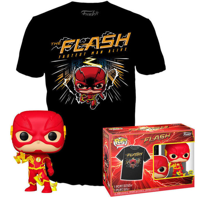 Set Figura Pop & Tee Dc Comics The Flash Talla Xl