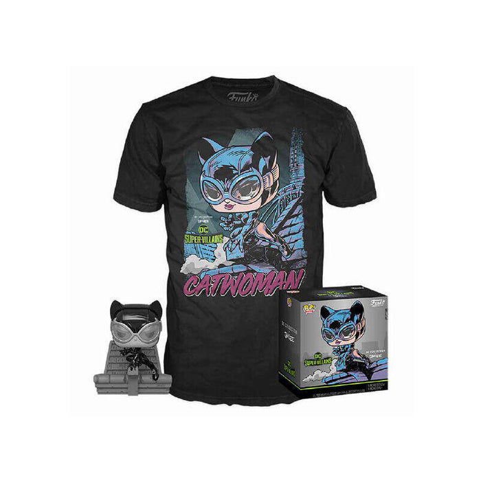 Set Figura Pop & Tee Dc Jim Lee Catwoman