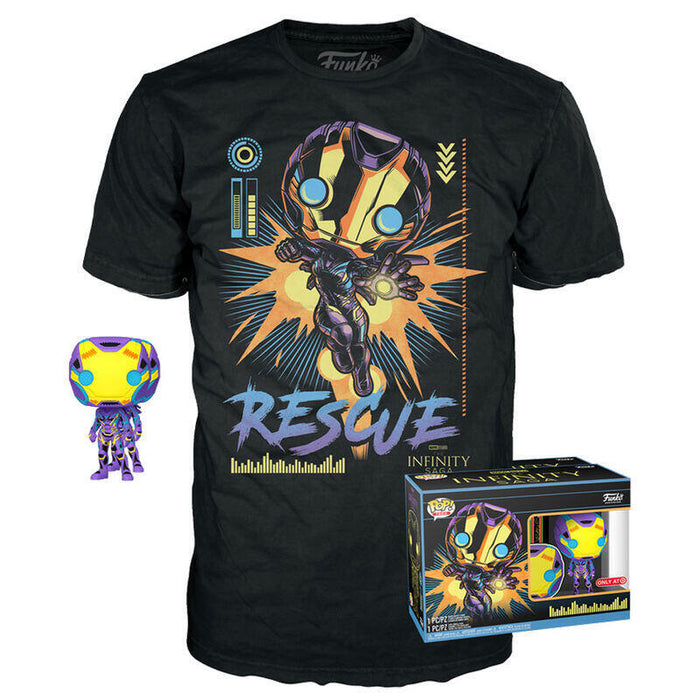 Set Figura Pop & Tee Marvel The Infinity Saga Iron Man Talla Xl