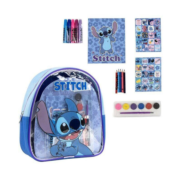 Set Papeleria Mochila Stitch Disney