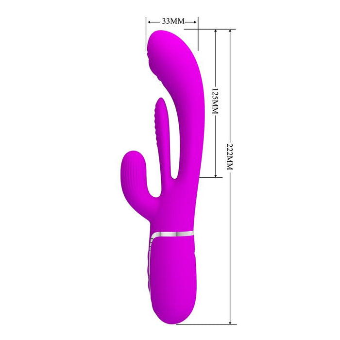 Pretty Love - Shania Triple Vibrador Rabbit Multifunción Rosa