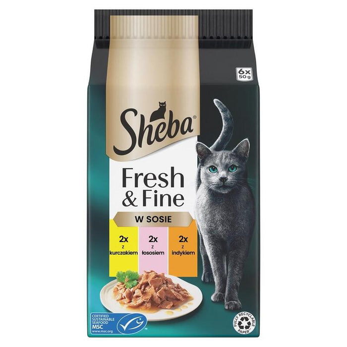 Sheba Fresh & Fine Mini Meat Dishes In Sauce 6 X 50g