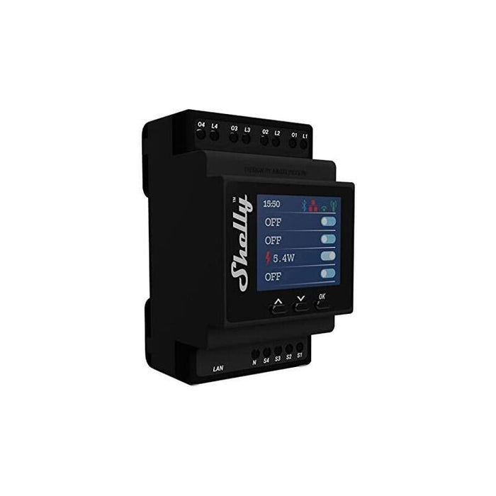 Shelly Pro 4pm - Relais - Wlan & Lan Schaltaktor - Max. 40a - Messfunktion -Bt
