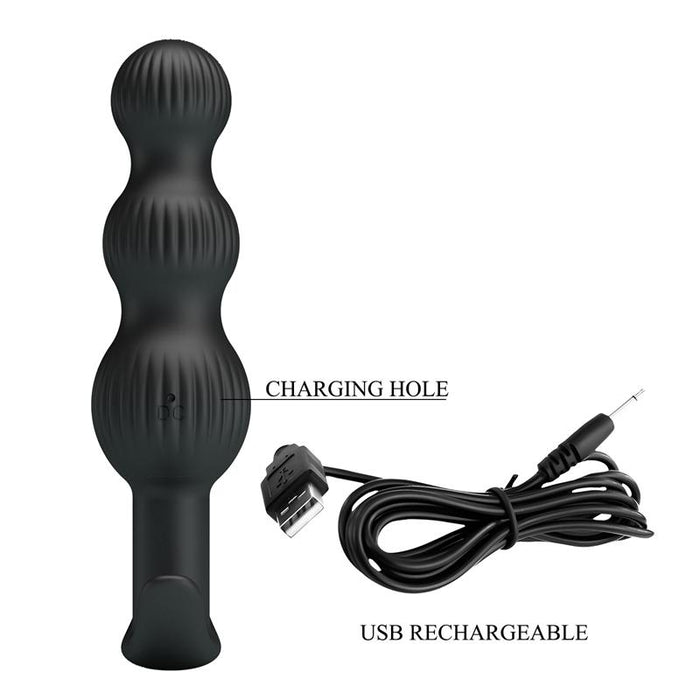 Pretty Love - Sidney Vibrador Anal 10 Vibraciones Negro