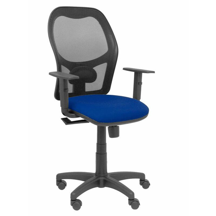 Silla Alocen Malla Negra Asiento Bali Azul Marino