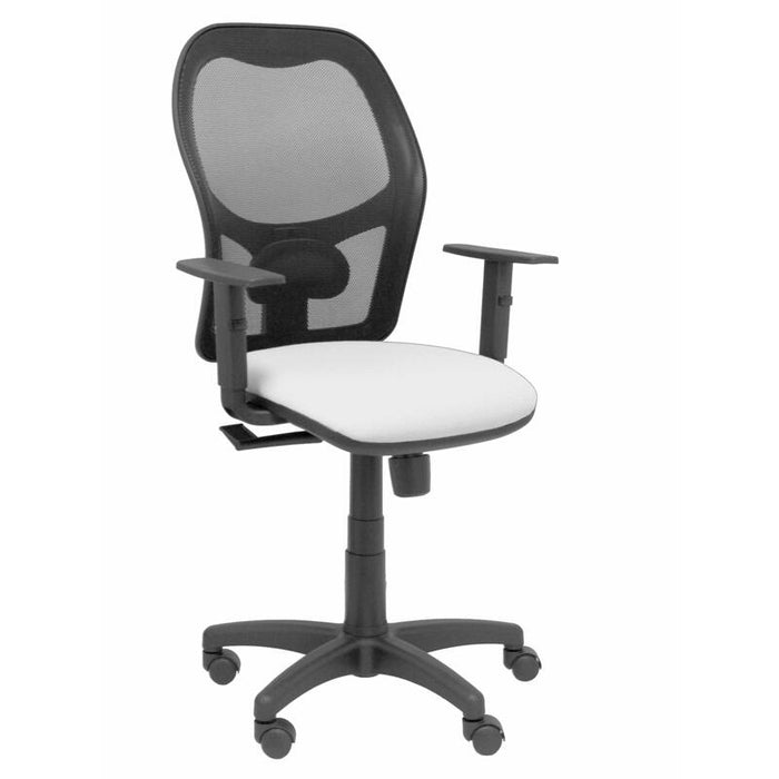Silla Alocen Malla Negra Asiento Bali Blanco Brazo