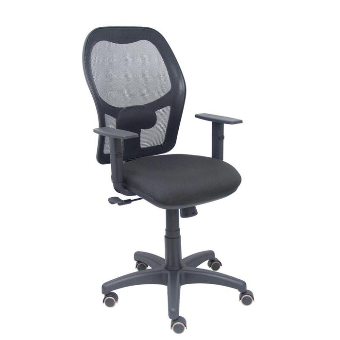 Silla Alocen Malla Negra Asiento Bali Negro Brazos