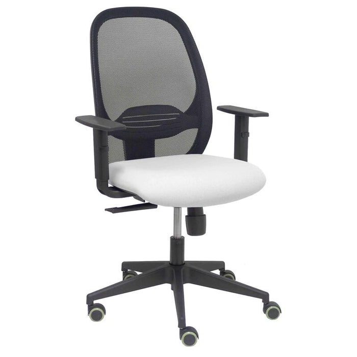 Silla Cilanco Negra Malla Negra Asiento Bali Blanc
