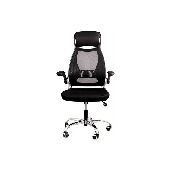 Silla De Oficina Powerbasics W2003 Negro Con Reposabrazos Abatibles