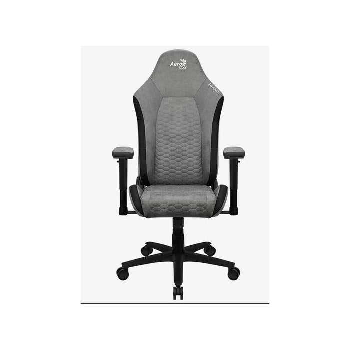 Silla Gaming Aerocool Crown Aerosuede  Universal Asiento Acolchado Gris Piedra