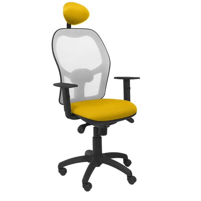 Silla Jorquera Malla Gris Asiento Bali Amarillo C