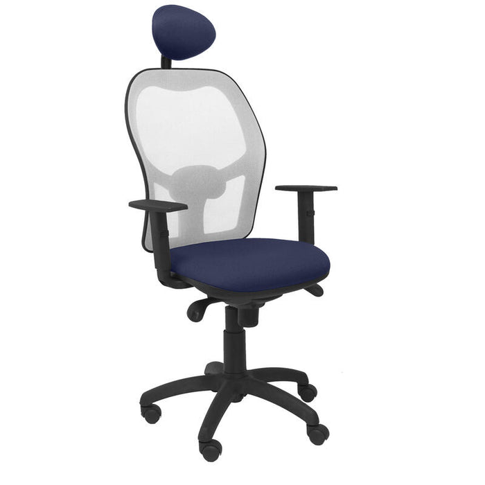 Silla Jorquera Malla Gris Asiento Bali Azul Marin