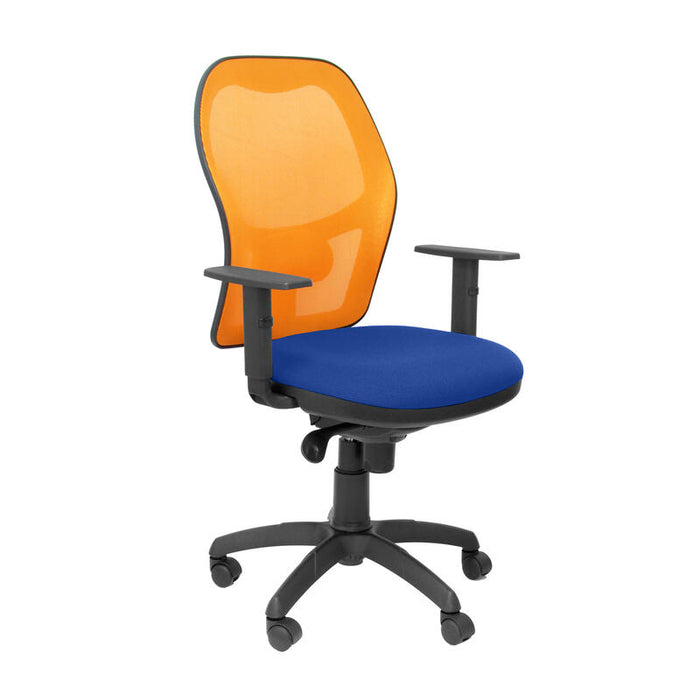 Silla Jorquera Malla Naranja Asiento Bali Azul