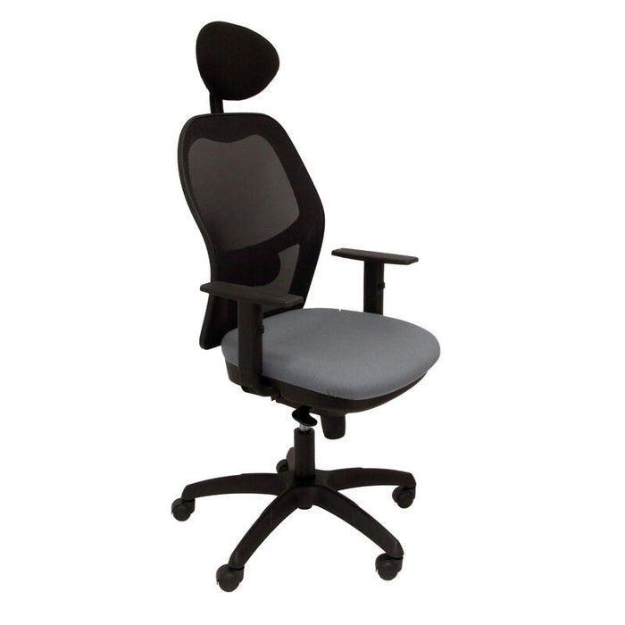 Silla Jorquera Malla Negra Asiento Bali Gris Medi