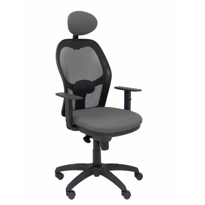Silla Jorquera Malla Negra Asiento Bali Gris Oscur